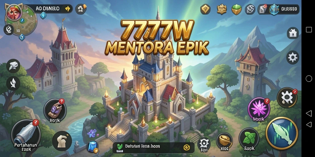 Tampilan gameplay seru dari 7777W Tower Defense.