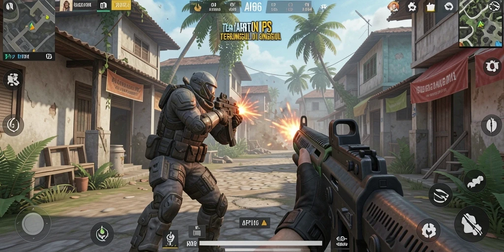 Tampilan gameplay API66 yang penuh aksi dan strategi dalam pertarungan FPS.