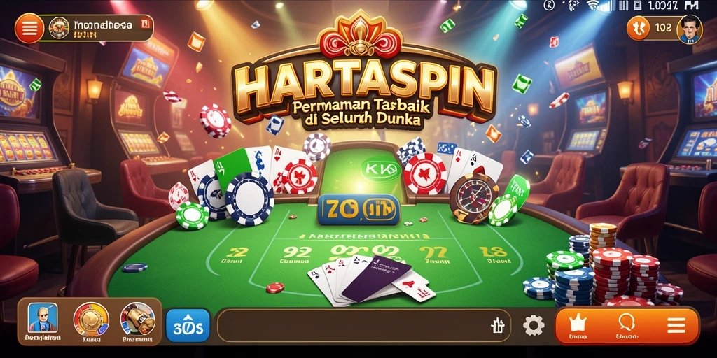 Tampilan menarik dari gameplay HARTASPIN yang mendebarkan.