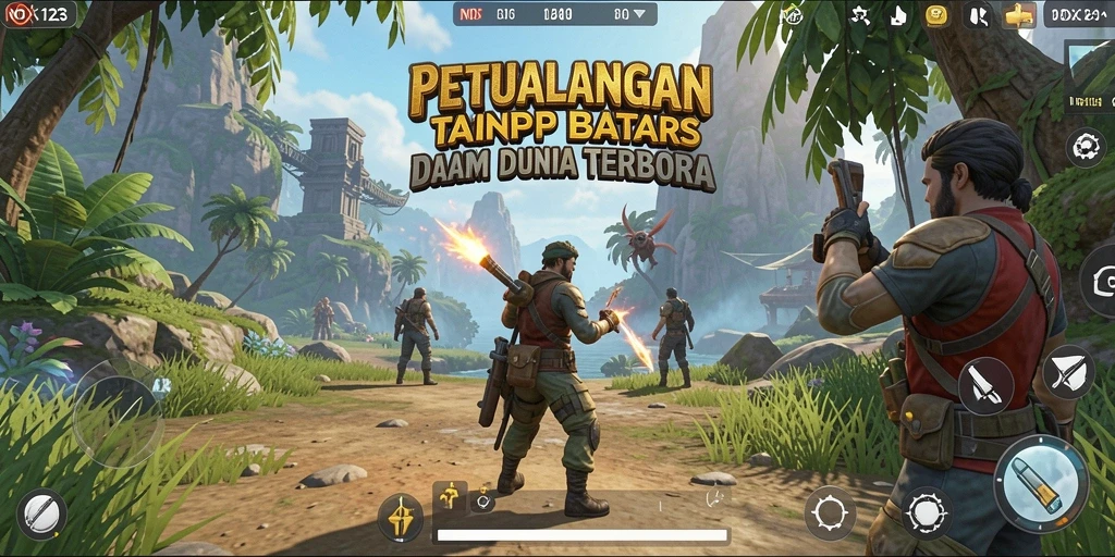 Tampilan gameplay NOX123 menunjukkan kebebasan eksplorasi dalam dunia terbuka yang dinamis.