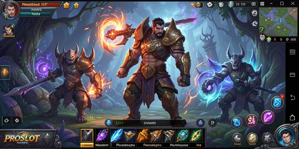 Screenshot gameplay PROSLOT yang menampilkan pertarungan seru di dunia MMORPG.