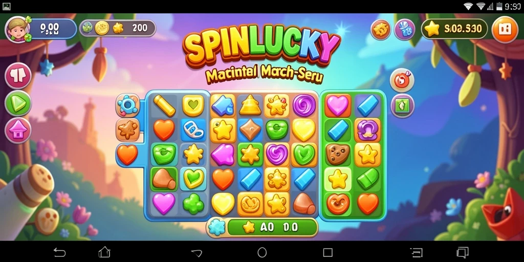 Tangkapan layar SPINLUCKY menampilkan gameplay yang seru dan penuh warna.