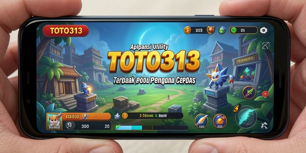 Screenshot utama TOTO313 menampilkan antarmuka aplikasi Utility yang sederhana dan fungsional.